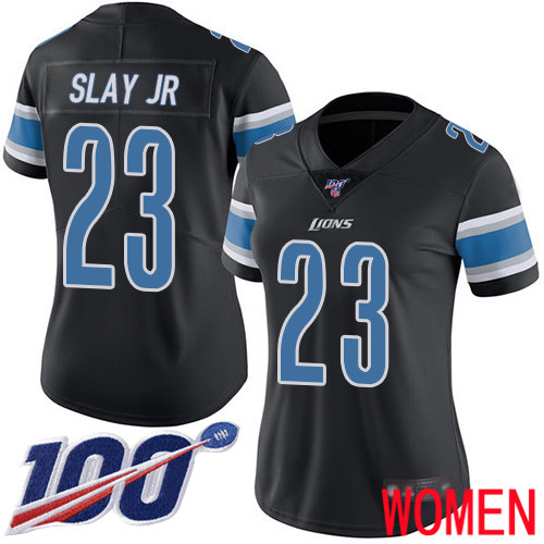 Detroit Lions Limited Black Women Darius Slay Jersey NFL Football 23 100th Season Rush Vapor Untouchable